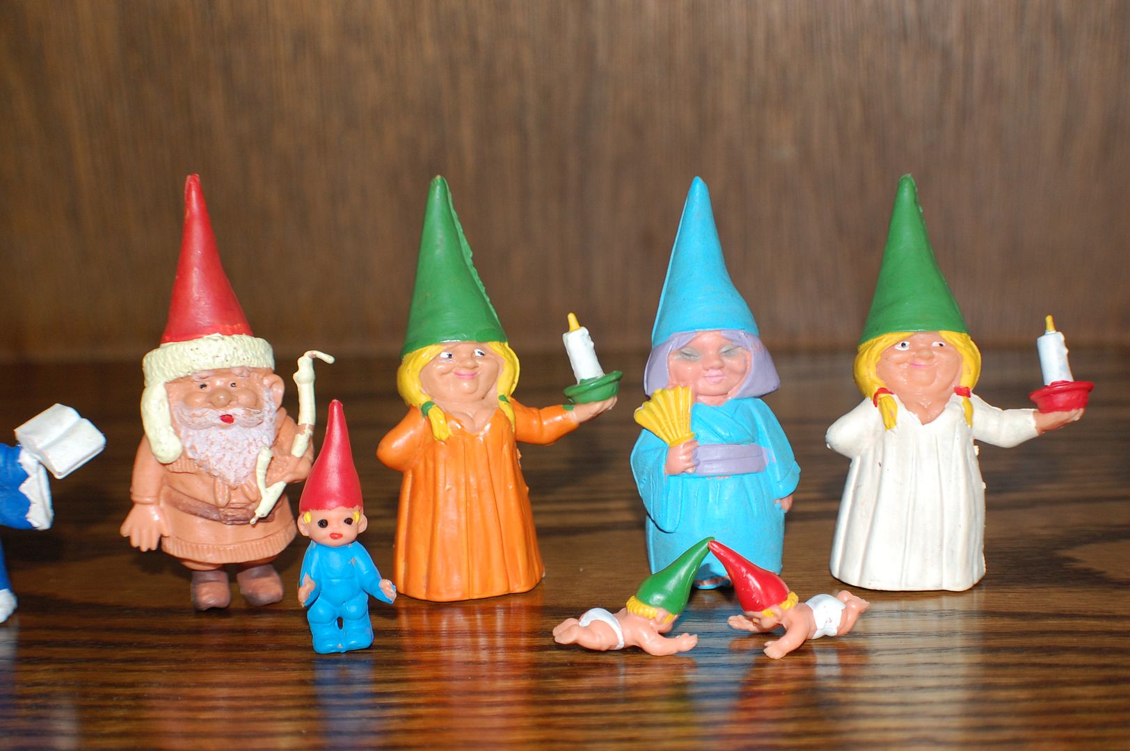 David The Gnome Set of 11 Rubber Toy Figures Religious St Nicholas Jadees Antique Bear Shoppe